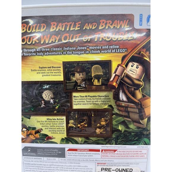 LEGO Indiana Jones: The Original Adventures Nintendo Wii 2008 - TESTED - Picture 4 of 7